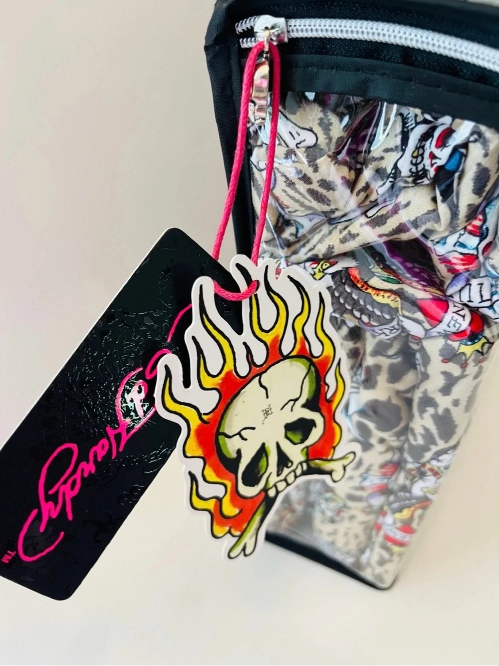 Ed Hardy 6 Piece King Size Sheet Set Love Kills Slowly Leopard Print Skulls